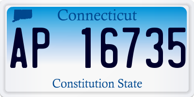 CT license plate AP16735