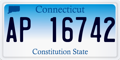 CT license plate AP16742
