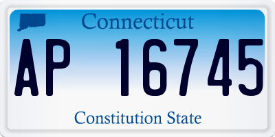CT license plate AP16745