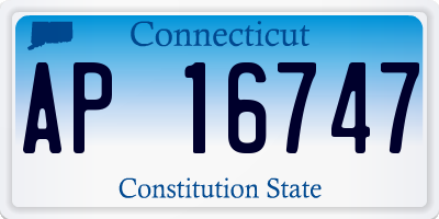 CT license plate AP16747