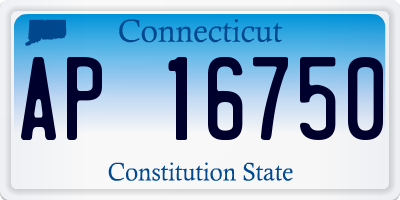 CT license plate AP16750