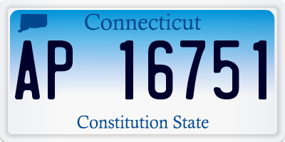 CT license plate AP16751