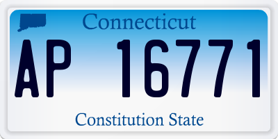 CT license plate AP16771
