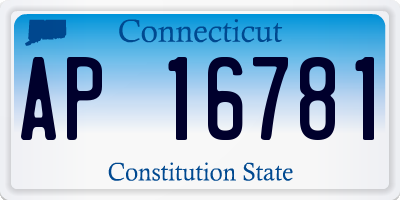 CT license plate AP16781