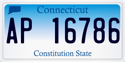 CT license plate AP16786