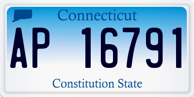 CT license plate AP16791