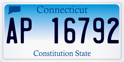 CT license plate AP16792