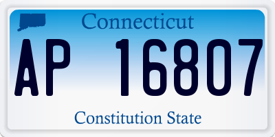 CT license plate AP16807