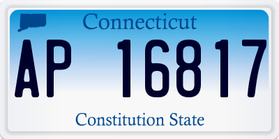 CT license plate AP16817