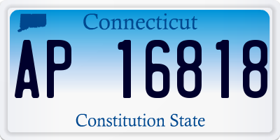 CT license plate AP16818