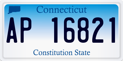 CT license plate AP16821