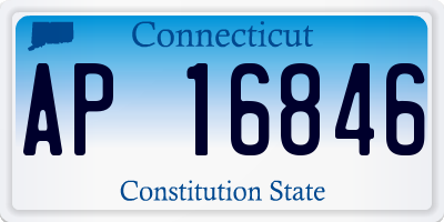 CT license plate AP16846