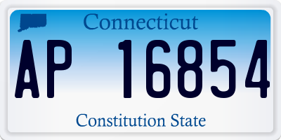 CT license plate AP16854