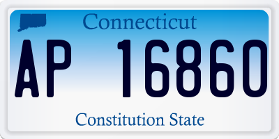 CT license plate AP16860