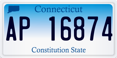 CT license plate AP16874