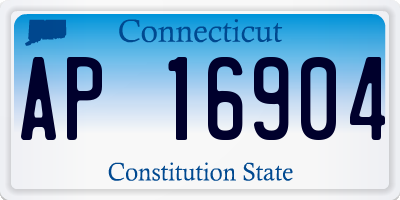 CT license plate AP16904