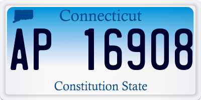 CT license plate AP16908