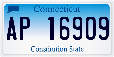 CT license plate AP16909