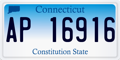 CT license plate AP16916