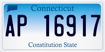 CT license plate AP16917