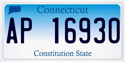 CT license plate AP16930