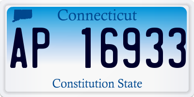 CT license plate AP16933