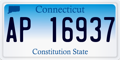 CT license plate AP16937