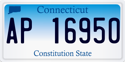 CT license plate AP16950
