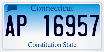 CT license plate AP16957