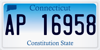 CT license plate AP16958