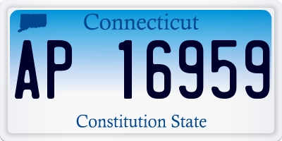 CT license plate AP16959