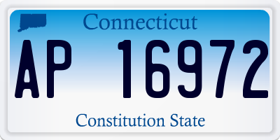 CT license plate AP16972