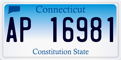 CT license plate AP16981