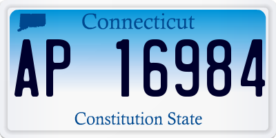 CT license plate AP16984