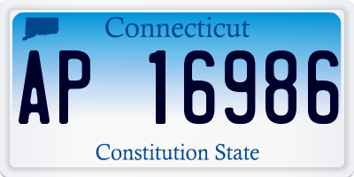 CT license plate AP16986