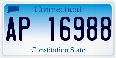 CT license plate AP16988