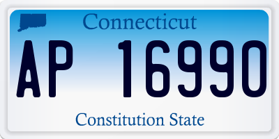 CT license plate AP16990