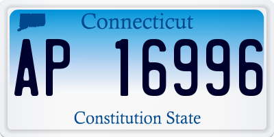 CT license plate AP16996