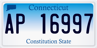 CT license plate AP16997