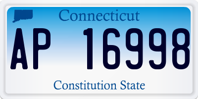 CT license plate AP16998