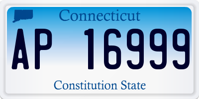 CT license plate AP16999