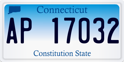 CT license plate AP17032