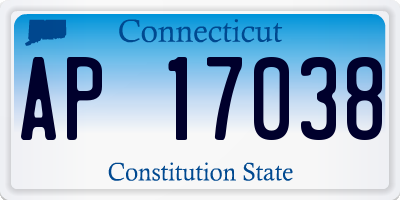CT license plate AP17038
