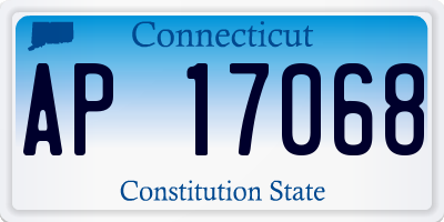 CT license plate AP17068