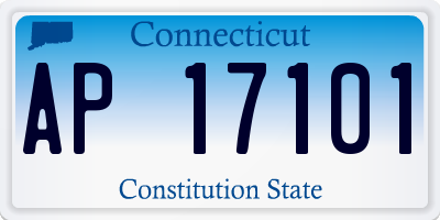 CT license plate AP17101