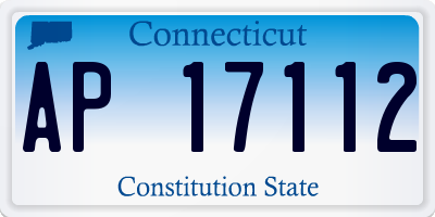CT license plate AP17112