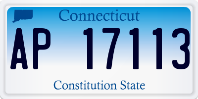 CT license plate AP17113