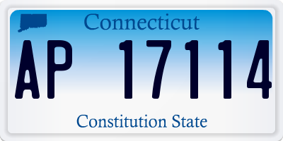 CT license plate AP17114