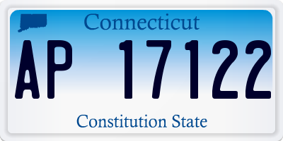 CT license plate AP17122