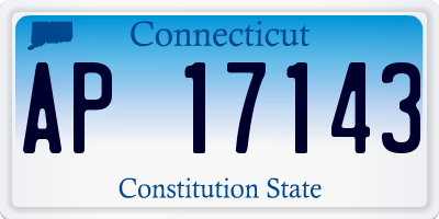 CT license plate AP17143